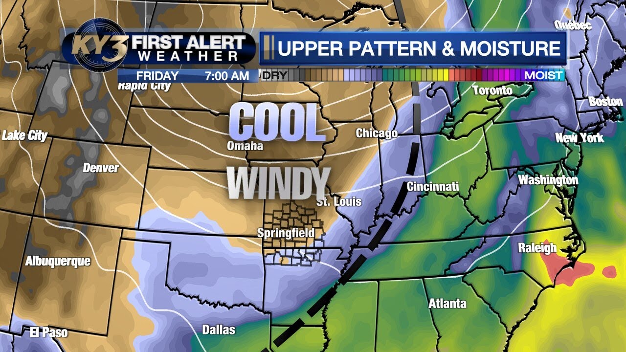 Rain moving in with a big cool down - YouTube