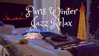 4k Paris Jazz Snowfall Winter Chill Out Music view of the Eifel Tower Relaxation for sleep screenshot 5