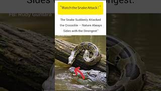 Snake attack on crocodile #snake #ukwildlife #usawildlife #naturefacts #shorts