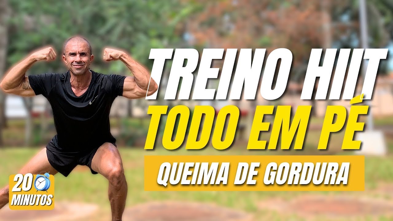 Treino HIIT em Pé 20 Minutos para Queimar Muita Gordura em Casa Sem Deitar
