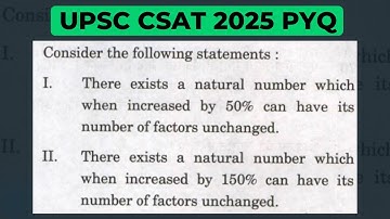 Consider the following statements: 1. There exists a natural number which when increased by 50% can