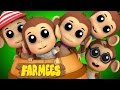 Five Little Monkeys | Nursery Rhymes Farmees | Baby Rhymes | Childrens Songs