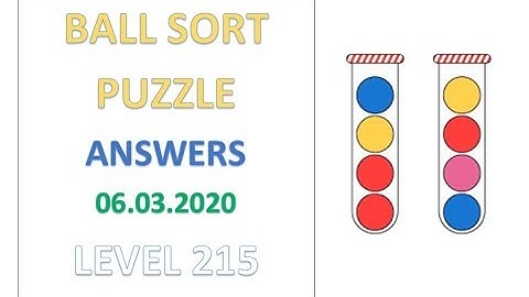 Ball Sort Puzzle Answers Level 215 Solutions Walkthrough