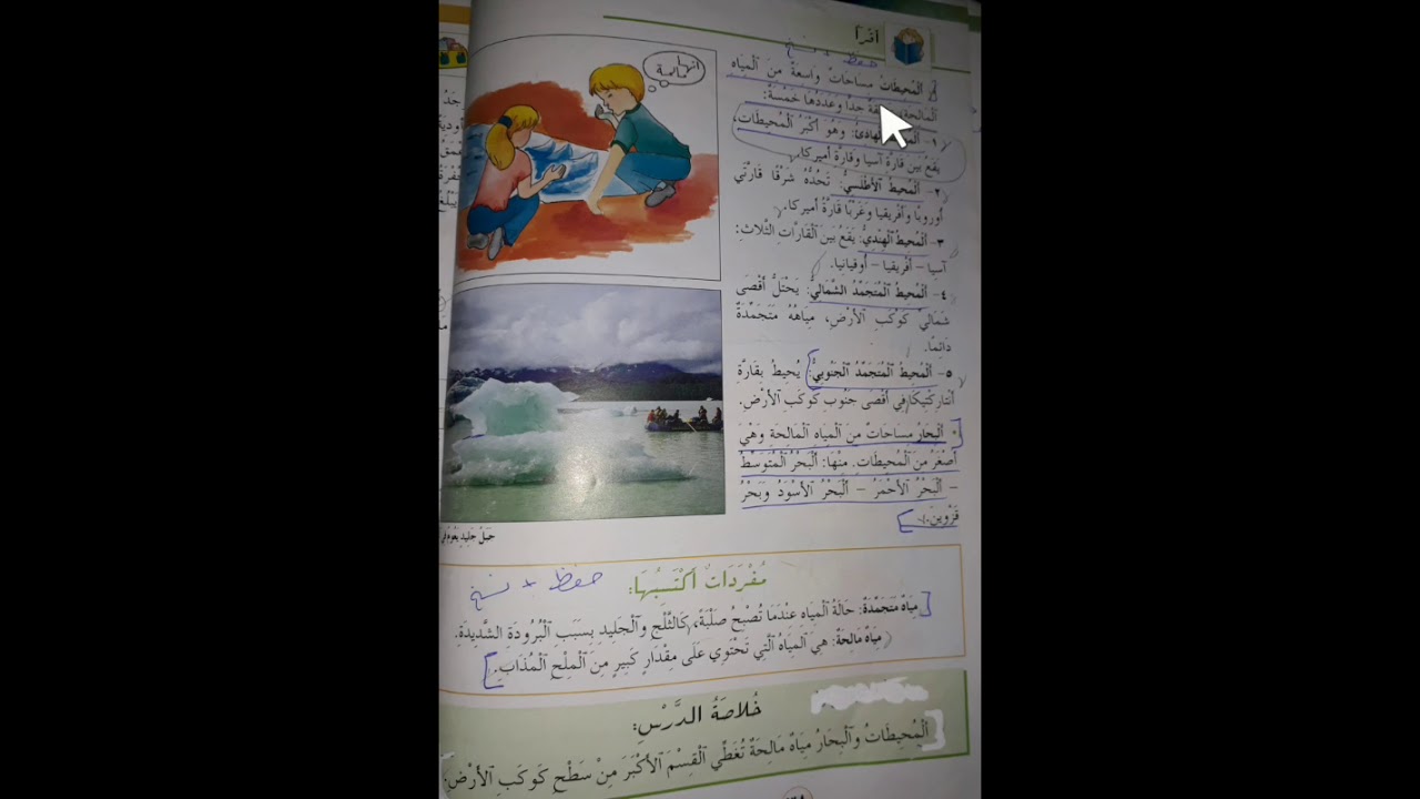 الأرض كوكب المياه / جغرافيا الصف الأساسي الرابع