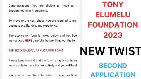 TEF 2023: WATCH THIS BEFORE YOU ANSWER SECOND LEVEL APPLICATION+BUSINESS ASSESSMENT