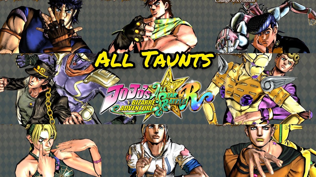 All Character Victory Poses-JoJo's Bizarre Adventure All Star Battle R 