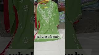 Lucknow Chikan Short Top Wholesale Only  , Contact No.  8697160594