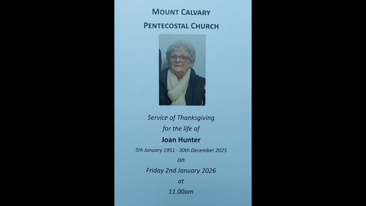 Service of Thanksgiving for the life of Joan Hunter