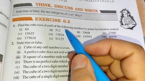 Cubes and Cubes Roots Chapter-6 Ex-6.2 || Class 8th Maths || New Book