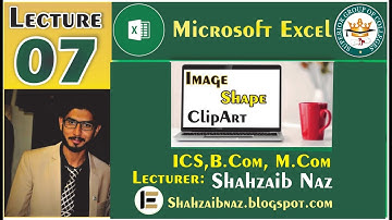 Microsoft Excel Adding Pictures, Clip Art & Shapes in Hindi/Urdu