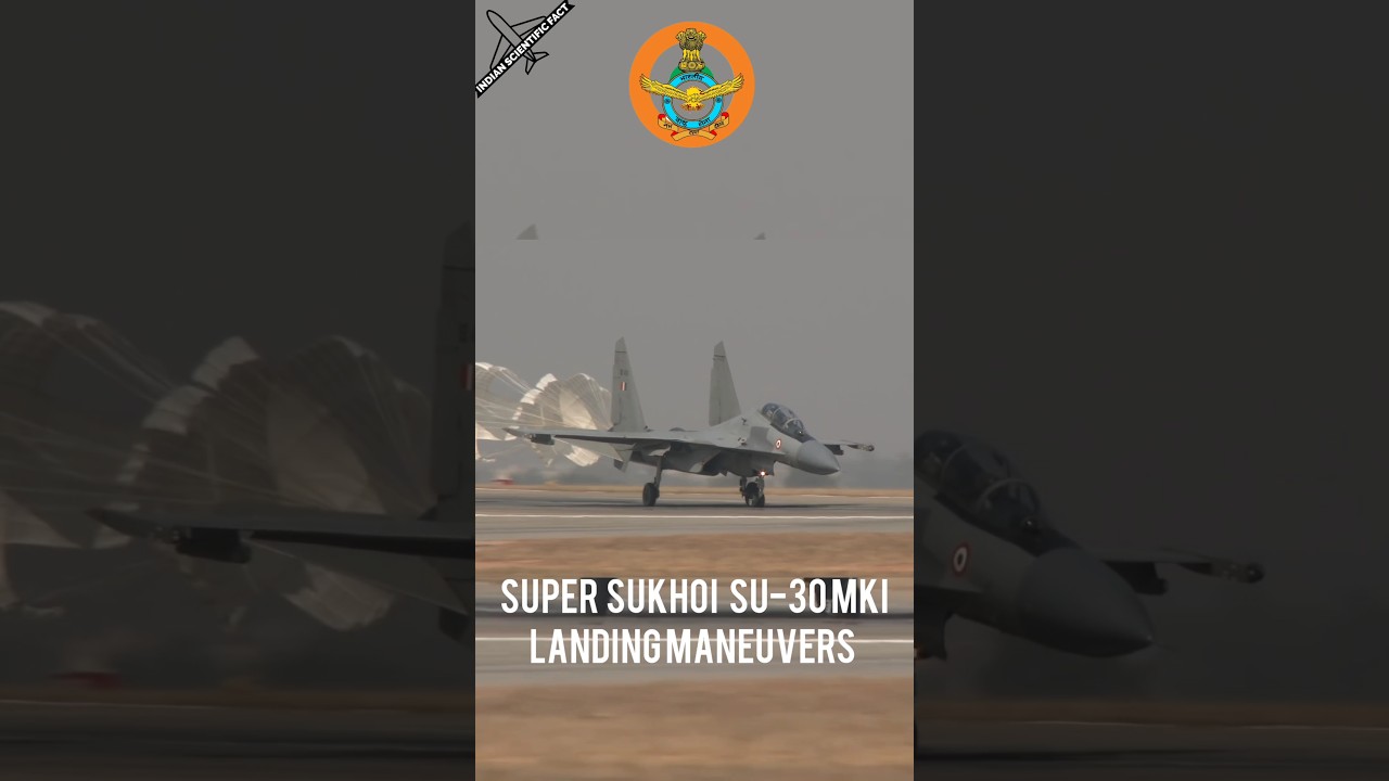 Indian Air  Force Super Sukhoi SU-30 MKI Landing Manoeuvre 