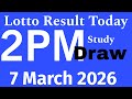 Lotto Result Today 2pm Draw March 07, 2026 Swertres Ez2 PCSO LIVE