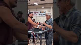 Epic Arm Wrestling Upset: Old Man Strength Beats Muscular Guy