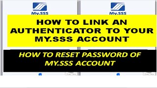 How to reset password in MY.SSS Account | How to link authenticator in MY.SSS ACCOUNT