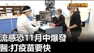 流感恐11月中爆發 醫:打疫苗要快 |【民生八方事】| 2023102901 @gtvnews27