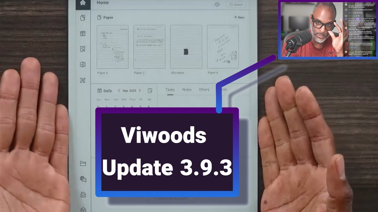 Обновление Viwoods 3.9.3: прямая трансляция