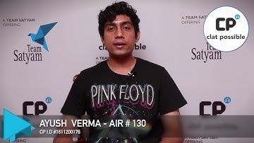 Tips, Tricks & Success Mantra for clat Exam by Ayush Vermal CLAT AIR 130