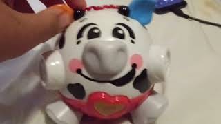 (Requested) Fisher Price Mattel 5 Cow Bumble Ball Play Toy *Bounce & Moo/Giggle Sound* By Goodwill