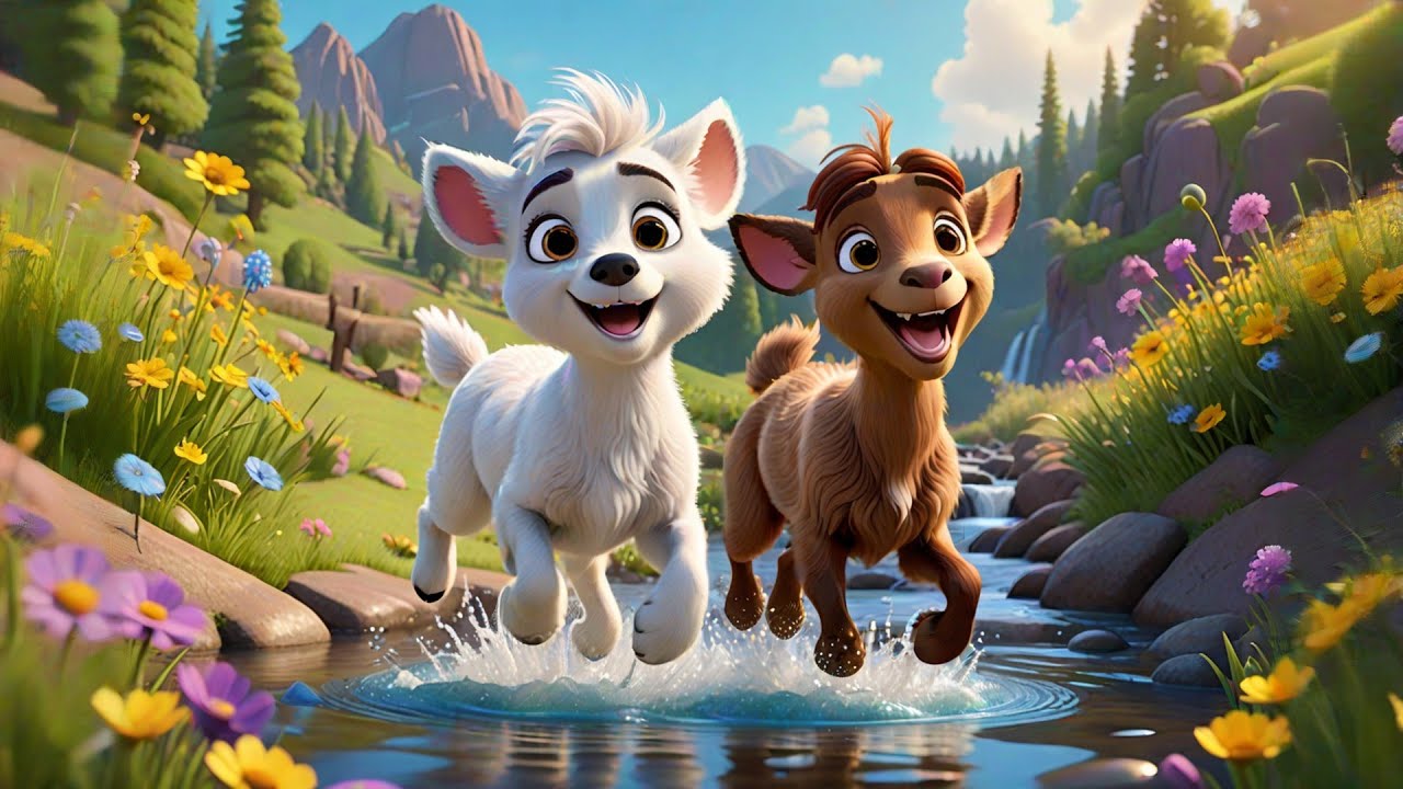 Three Giggly Goats Hop the Hill | Fun Movement Song for Kids | Nursery Rhymes and Baby Songs