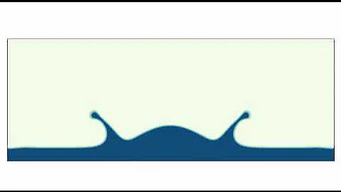 Lattice Boltzmann Method (LBM) simulation -- Droplet splash on liquid film