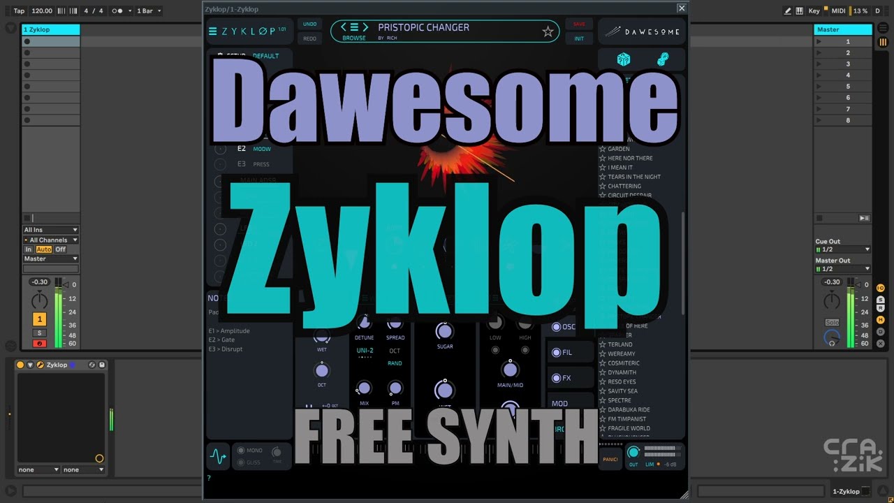 Dawesome - Zyklop (Free Synth) - Demo by Crazik