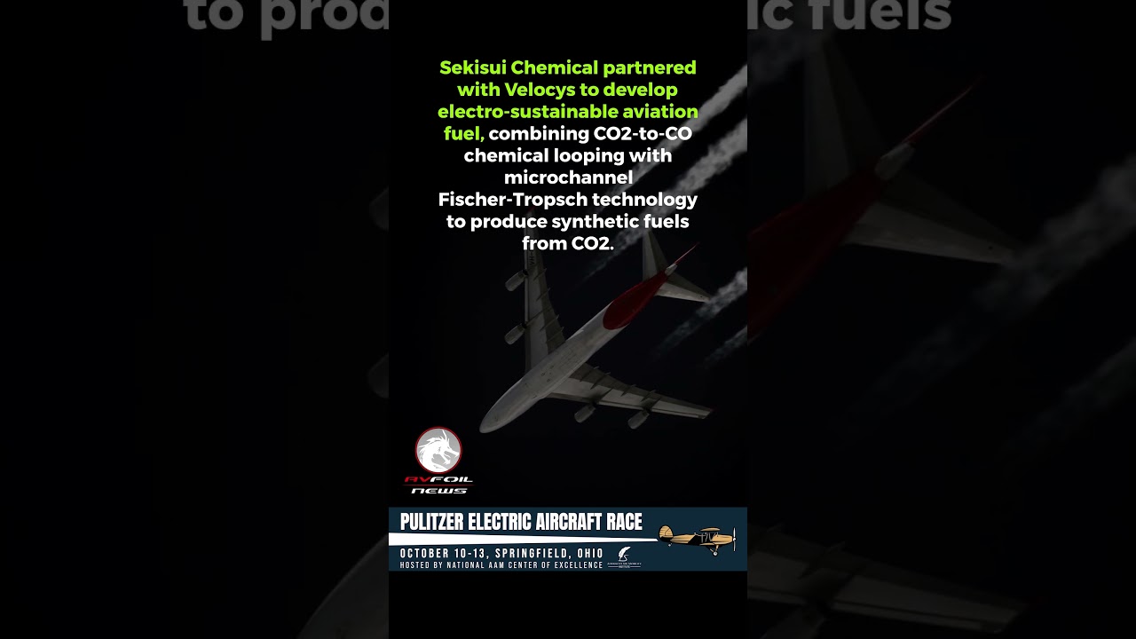 Sekisui Chemical and Velocys partner on electro-SAF production