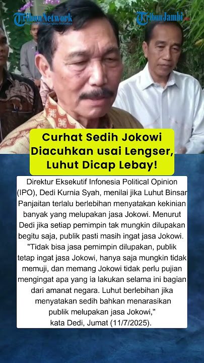 Curhat Sedih Jokowi Diacuhkan usai Lengser, Luhut Dicap Lebay!