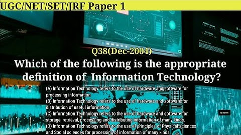 #SmartStudy | Q.38) Dec 2004 | Solved Question Papers (For All -UGC/NET/SET/JRF Paper 1)