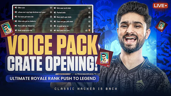 VOICE PACK OPENING | RANK PUSH TO LEGEND | BGMI LIVE
