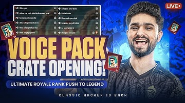VOICE PACK OPENING | RANK PUSH TO LEGEND | BGMI LIVE