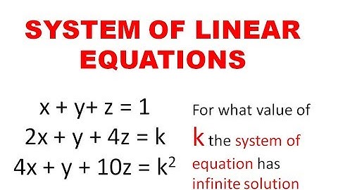 System of Linear Equations || Numerical || Matrices || Engineering Mathematics||