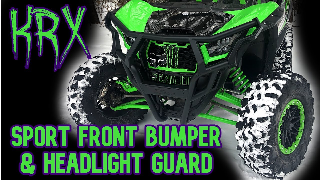 KAWASAKI KRX SPORT FRONT BUMPER AND HEADLIGHT GUARD HOW TO INSTALL SXS / UTV / ORV YouTube