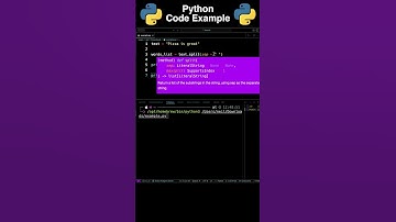 Split Words in a String into a List Using Python #shorts