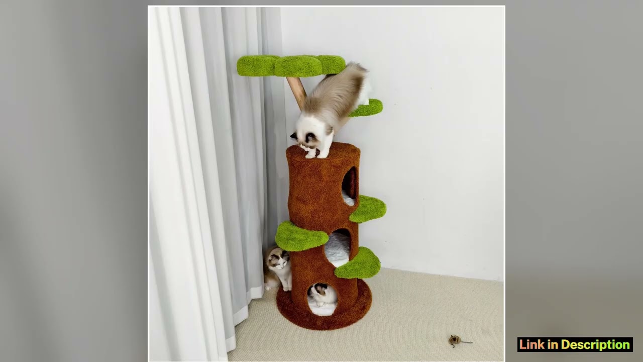 148CM Tall Cat Tree for Indoor Cats MultiLevel Large Cozy Condo with Plush Stairs and Sisal