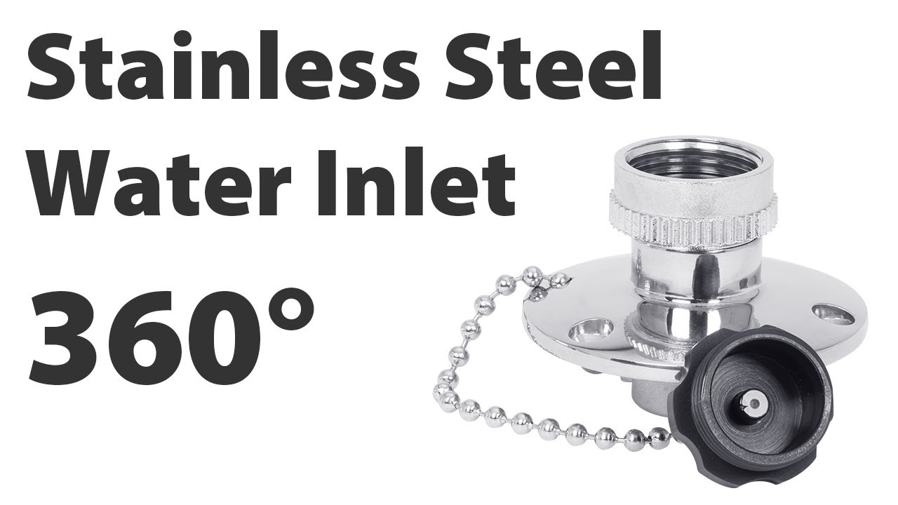 White Water Stainless Steel Water Inlet with Cap | 8070S - YouTube