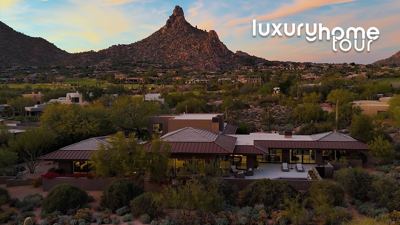 $3.99M Scottsdale Luxury Home Tour | Frank Lloyd Wright Inspired Desert ...