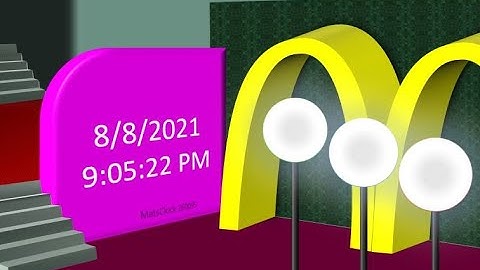 MatsClock 260095 - McDonalds Burger Free PowerPoint Digital Clock PPT Timer