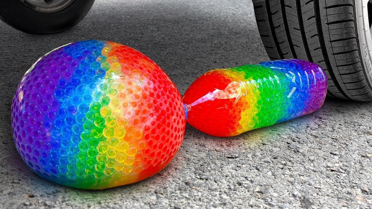 👀Crushing Crunchy & Soft Things by Car!  EXPERIMENT   CAR  🆚FOOD