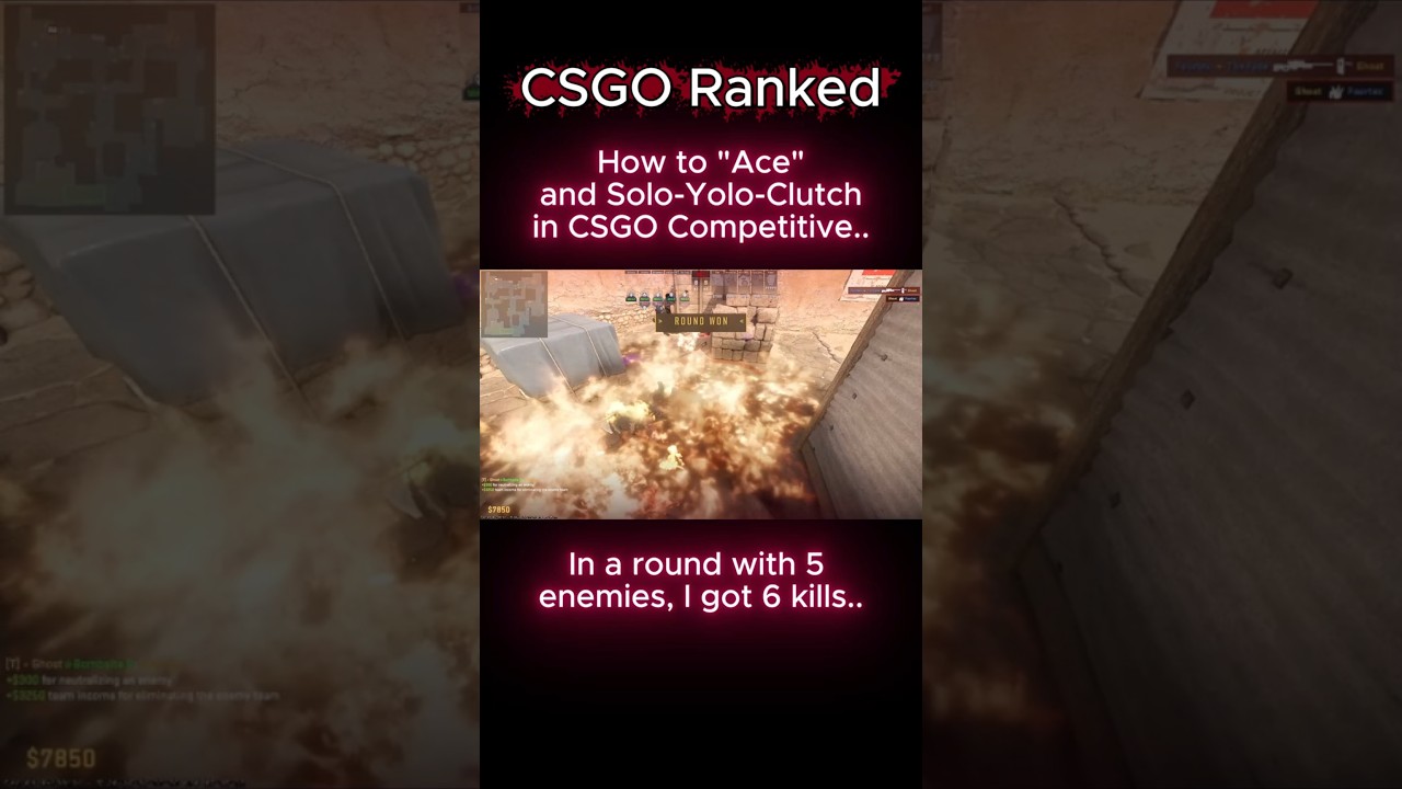 How to Solo Ace in CSGO Competitive 😆 