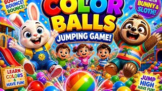 Color Balls Jumping Game for Kids, Bunny vs Sloth Fun Play #bunnyvsslothtv #kidsplaying  screenshot 1