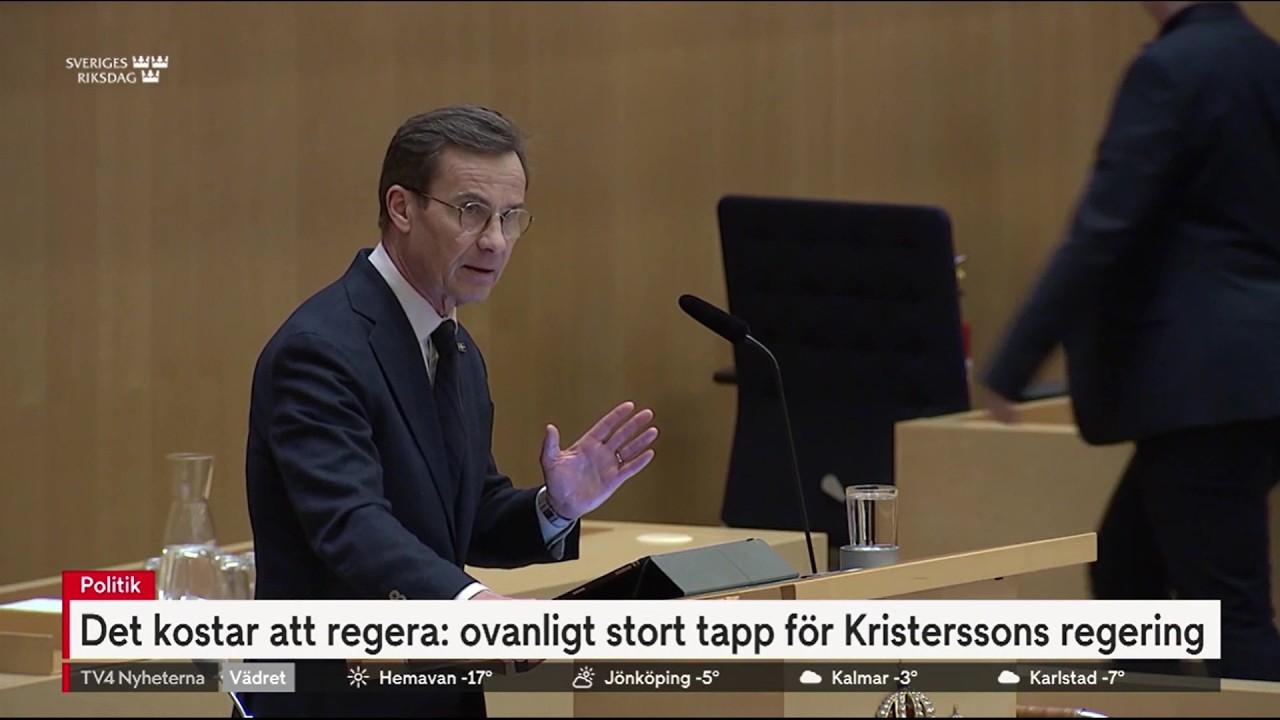 Det kostar att regera  ovanligt stort tapp för Kristerssons regering