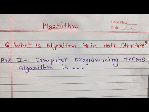 Algorithm in data structure hindi me