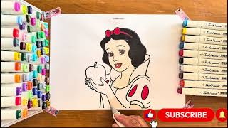 Beautiful Princess Coloring with Markers Relaxing Art