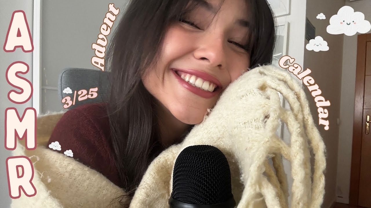ASMR☁️ 3/25 Fabric Scratching + Mouth & Hand Sounds + Wool Triggers + Rambling + Scarf Scratching