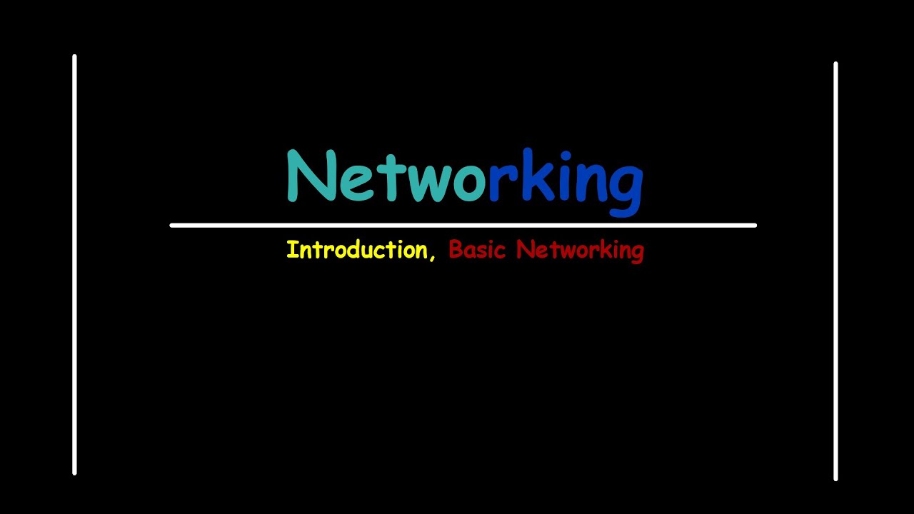 Networking - Introduction, Basic Networking | For Beginners 2022 - YouTube