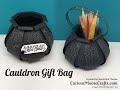 Papercraft Cauldron Tutorial DIY Stampin' Up! Halloween Gift Bag