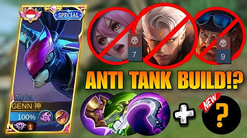 VERY CRISP DAMAGE😱!!WORST ALPHA BUILD | BUILD ALPHA TERSAKIT DAN TERKUAT S28 | BUILD ALPHA PUSH RANK