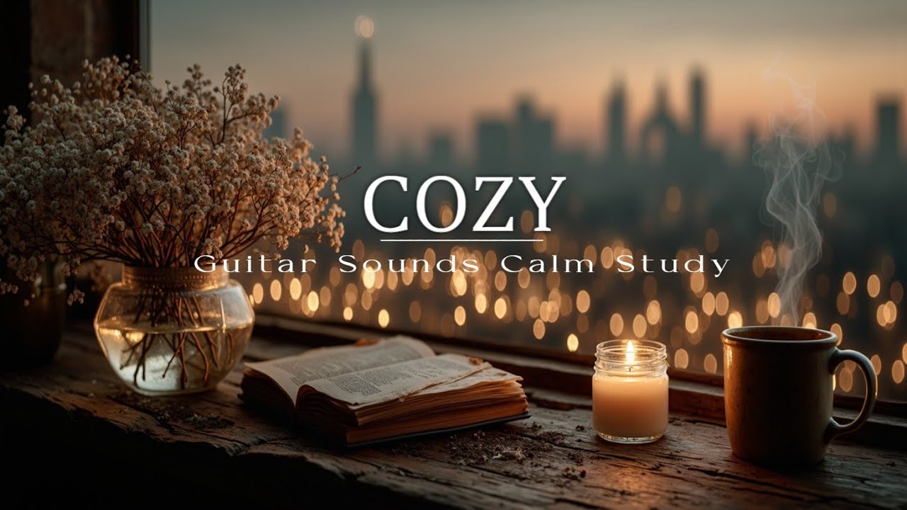 Cozy Evening Acoustic Guitar ~ Расслабляющая атмосфера кафе для чтения и фоновой музыки