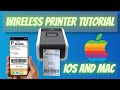 How to Setup Wireless Thermal Label Printer Brother TD4550DNWB TD-4D on iPad iPhone and Mac Computer