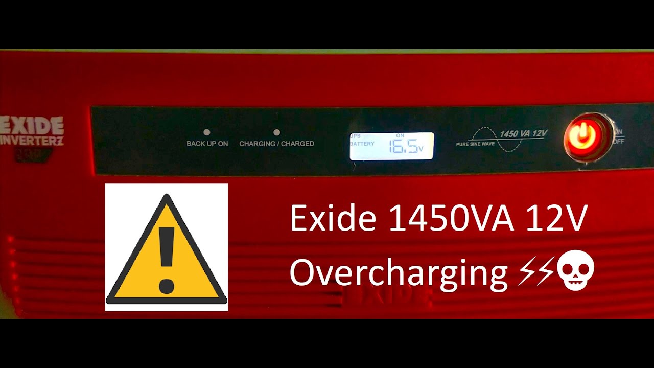 Exide gqp 1450va 12v inverter Overcharging Battery Read